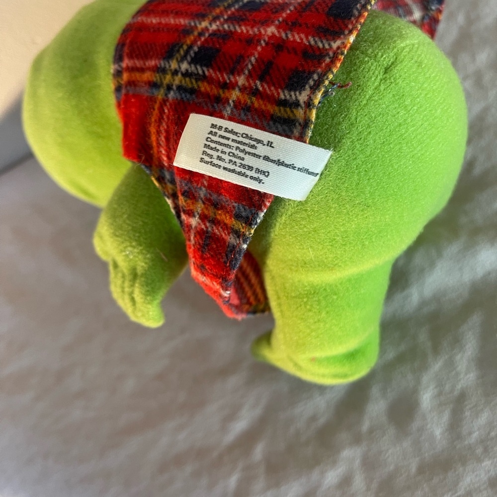 Baby Kermit The Frog Plush Stuffed Animal 1987 Vintage Henson Muppets Toy Rare - Picture 8 of 10